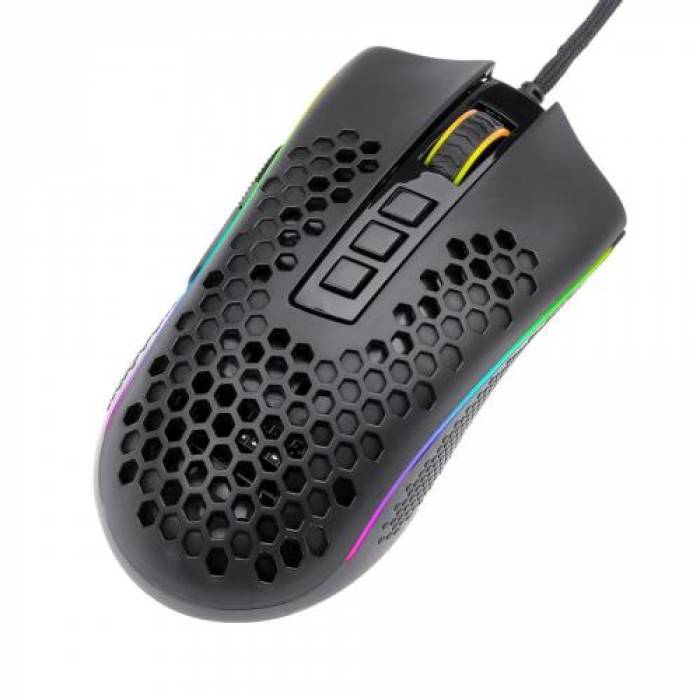 Mouse Optic Redragon Storm, RGB LED, USB, Black