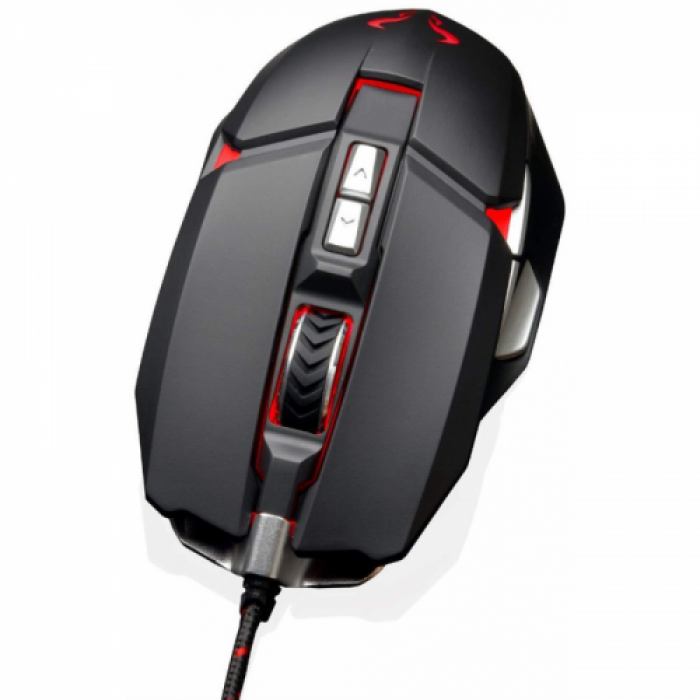 Mouse Optic Riotoro Aurox, RGB LED, USB, Black