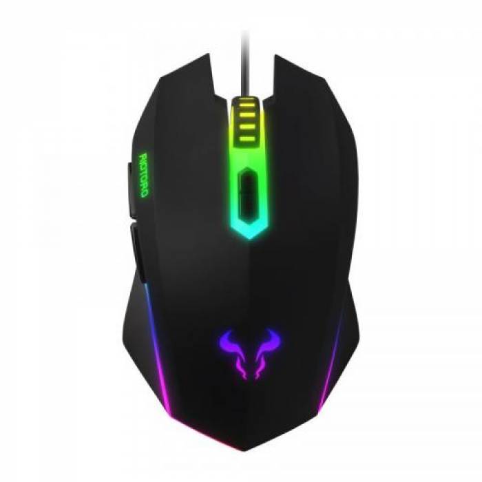 Mouse optic Riotoro Uruz Z5 Classic, RGB LED, USB, Black