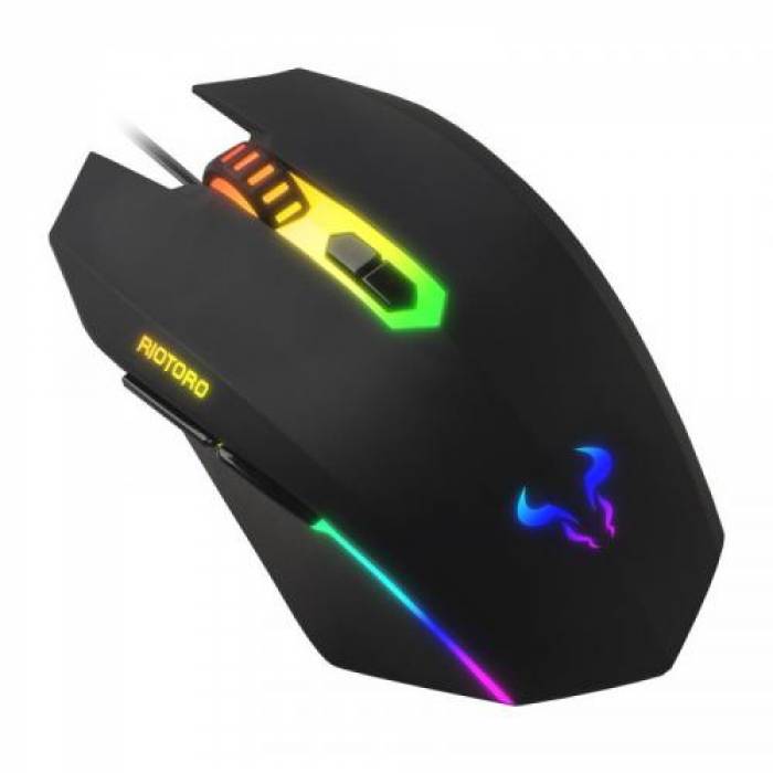 Mouse optic Riotoro Uruz Z5 Classic, RGB LED, USB, Black