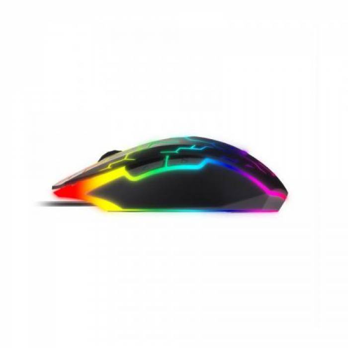 Mouse optic Riotoro Uruz Z5, RGB LED, USB, Black