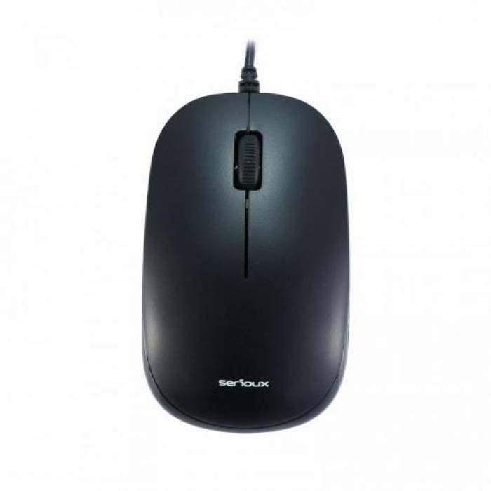 Mouse Optic Serioux Noblesse 9800M, USB, Black