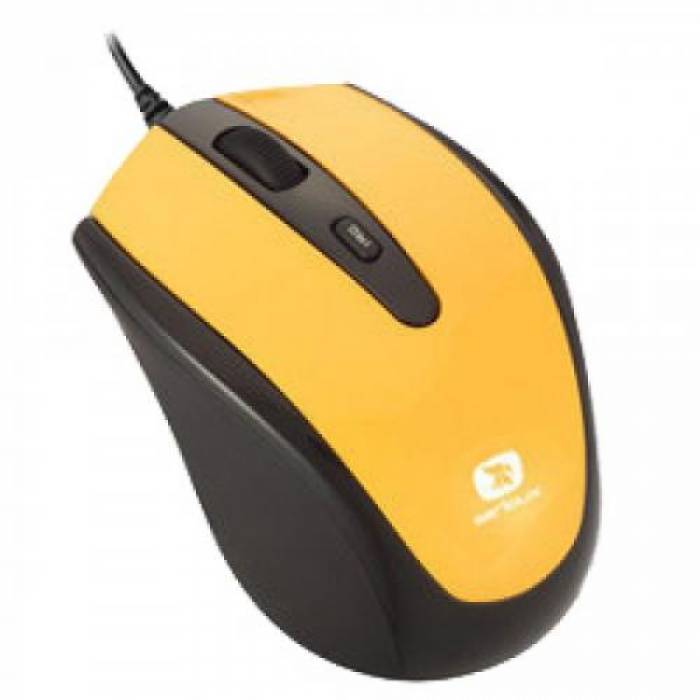 Mouse Optic Serioux Pastel 3300, USB, Black-Yellow