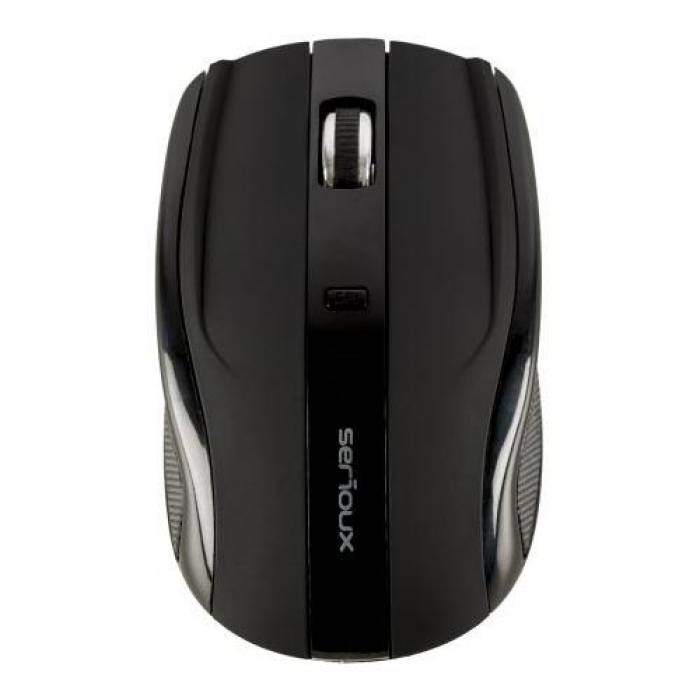 Mouse Optic Serioux Rainbow 400, USB Wireless, Black