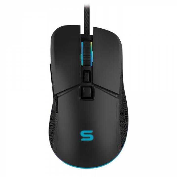 Mouse Optic Serioux SRXM-KAYEL, USB, Black