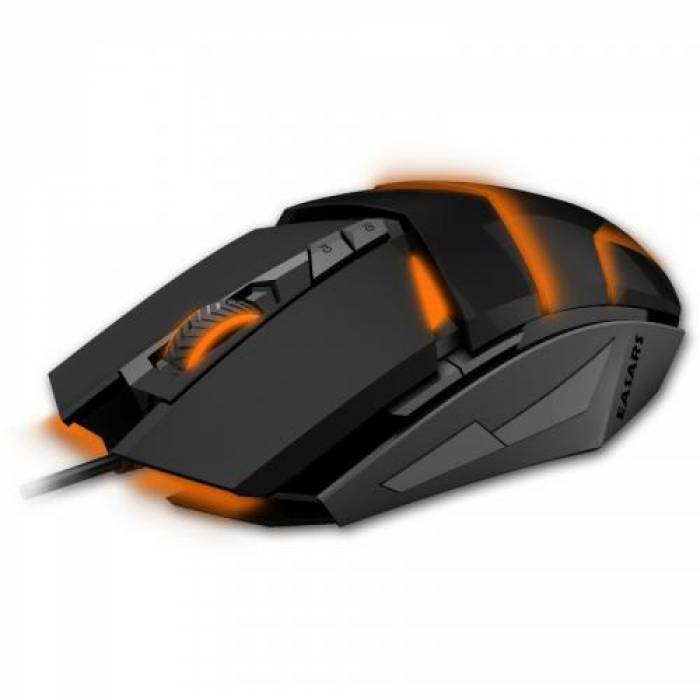 Mouse Optic Somic Easars Keel, RGB LED,  USB, Black