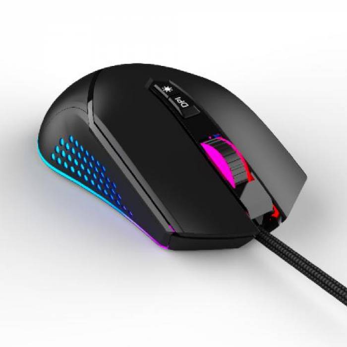 Mouse Optic Spacer SPGM-ALIEN-NOVA RGB LED, USB, Black