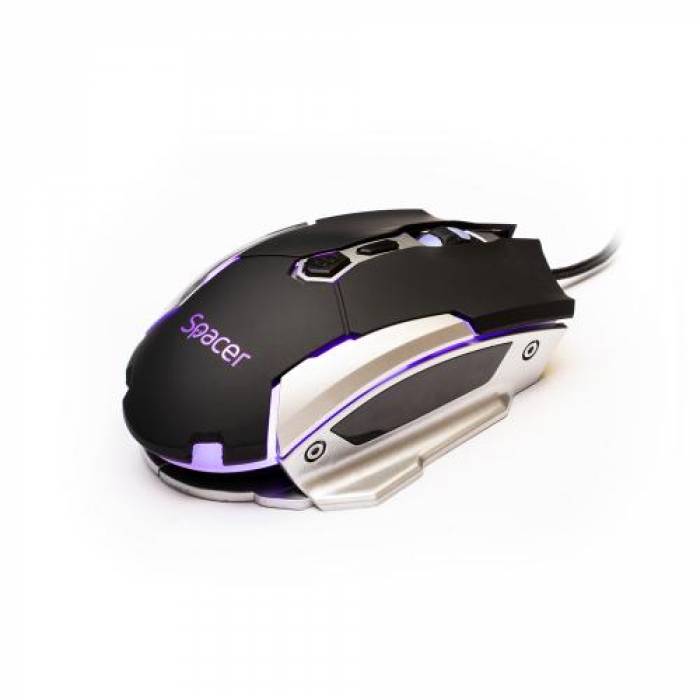 Mouse Optic Spacer SPGM-PULSAR-LITE, USB, Black-White
