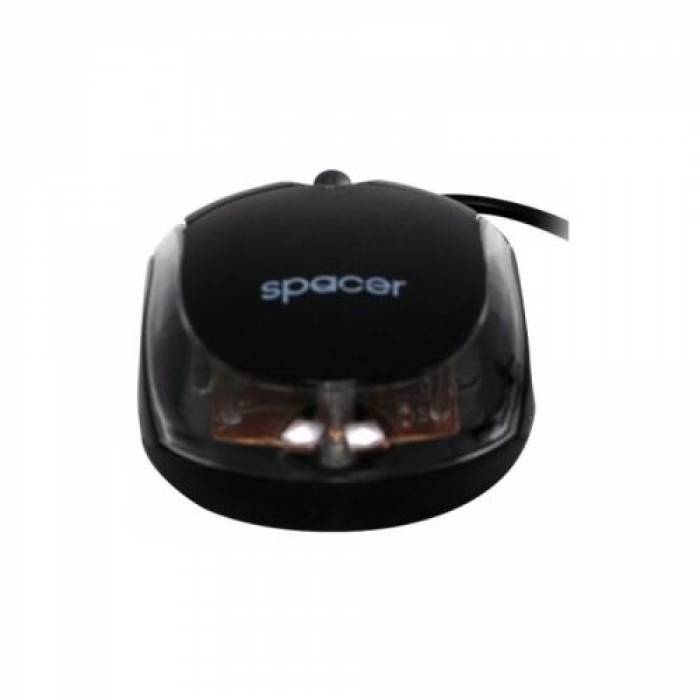 Mouse Optic Spacer SPMO-080, Blue LED, USB, Black