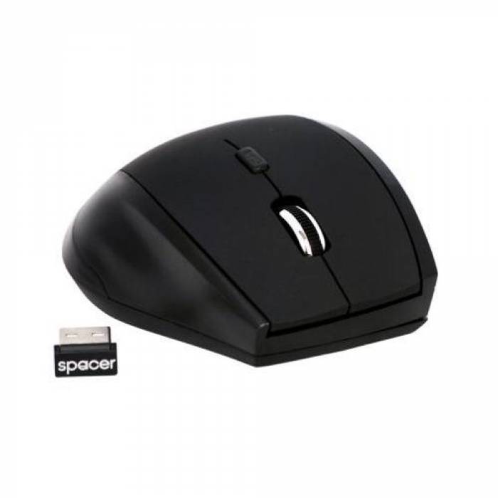 Mouse Optic SPACER SPMO-291, USB Wireless, Black