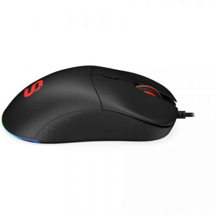 Mouse Optic SPC Gear GEM Plus RGB, USB, Black