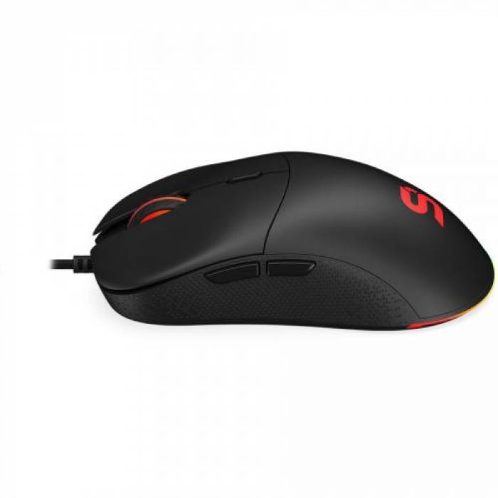 Mouse Optic SPC Gear GEM Plus RGB, USB, Black