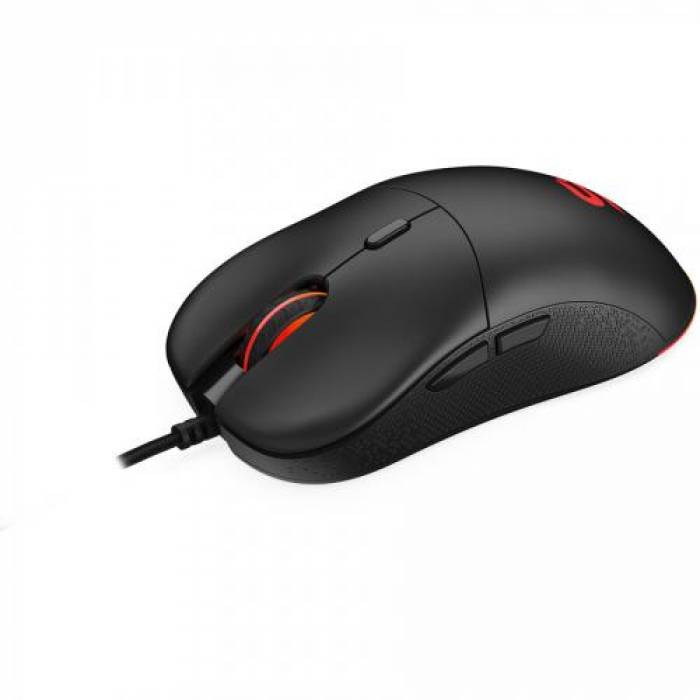 Mouse Optic SPC Gear GEM Plus RGB, USB, Black