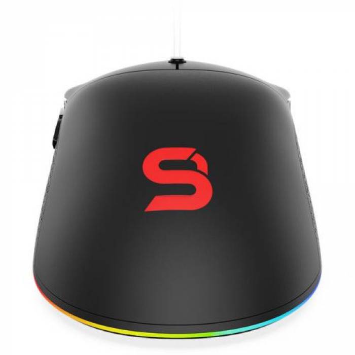 Mouse Optic SPC Gear GEM Plus RGB, USB, Black