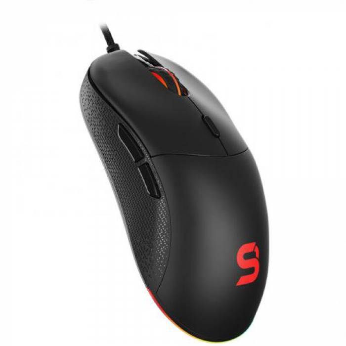 Mouse Optic SPC Gear GEM Plus RGB, USB, Black