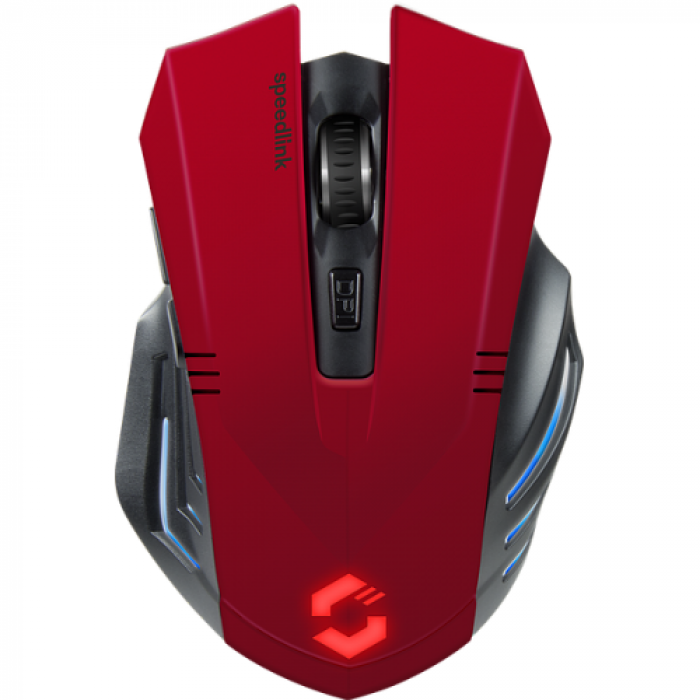 Mouse Optic Speedlink Fortus, USB Wireless, Red - Grey