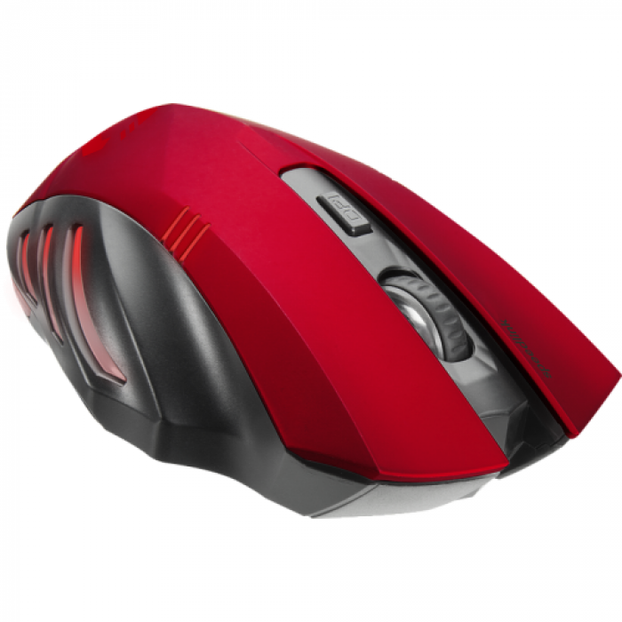 Mouse Optic Speedlink Fortus, USB Wireless, Red - Grey