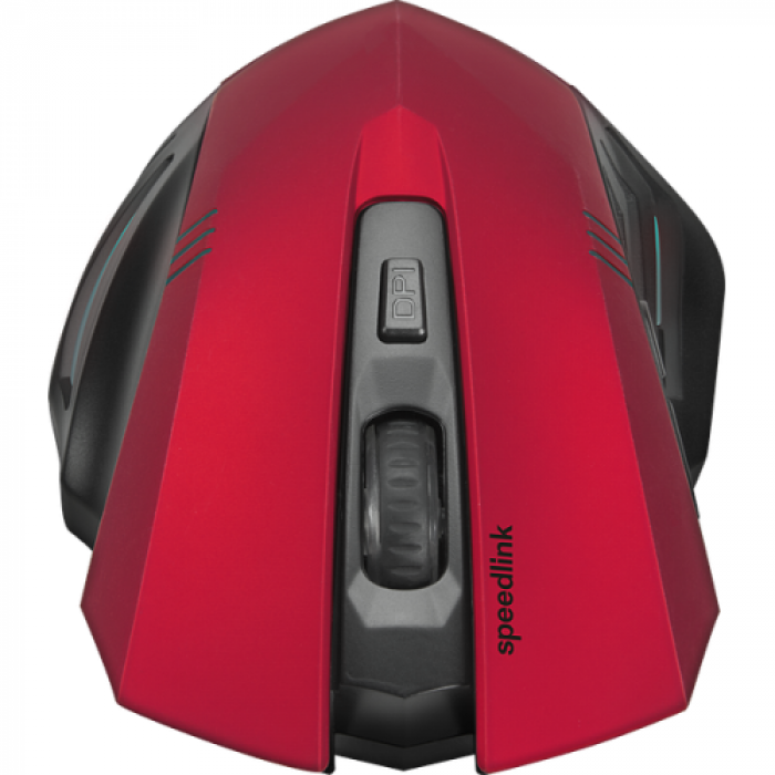 Mouse Optic Speedlink Fortus, USB Wireless, Red - Grey