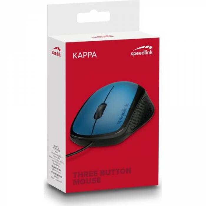 Mouse Optic SpeedLink Kappa, USB, Black-Blue