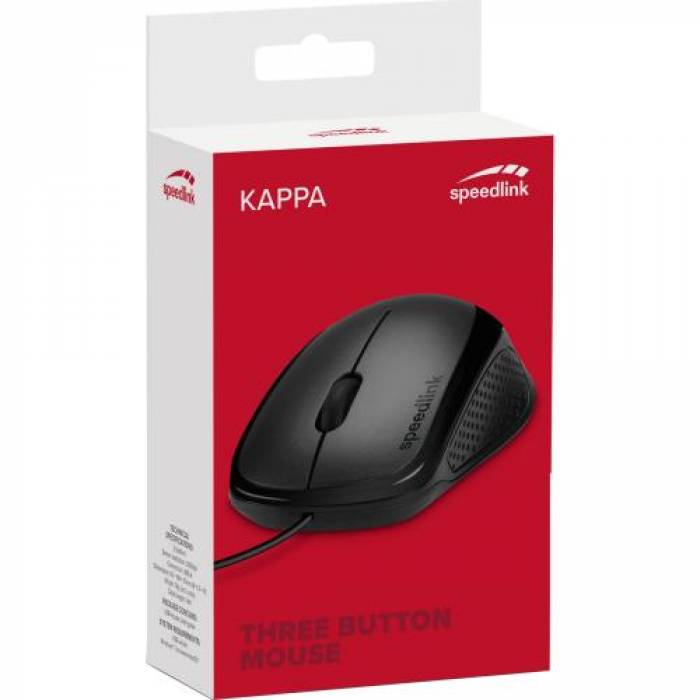 Mouse Optic SpeedLink Kappa, USB, Black