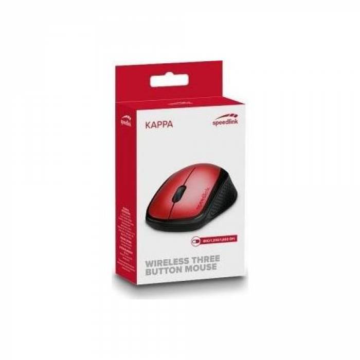 Mouse Optic Speedlink Kappa, USB Wireless, Black-Red