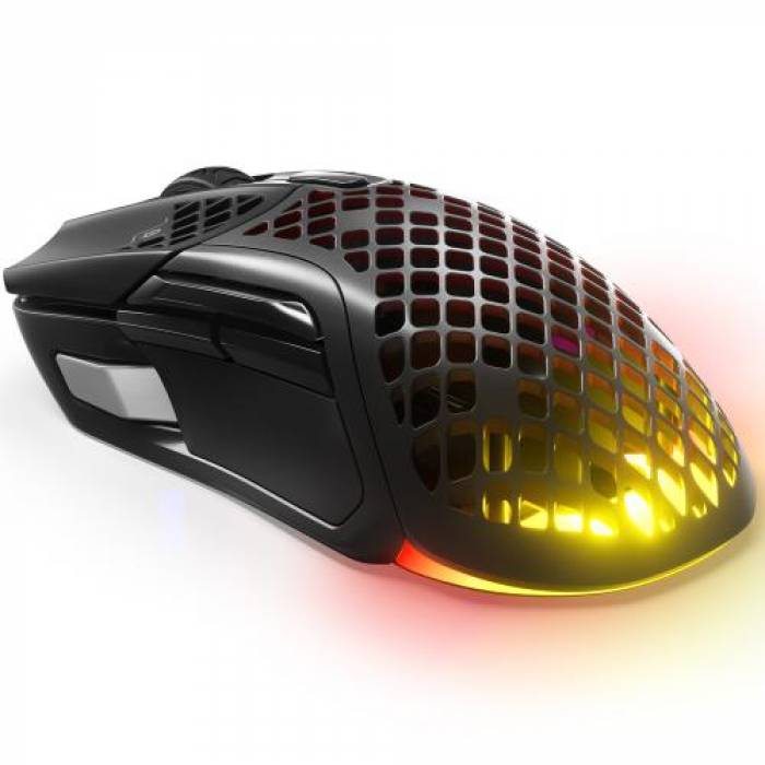 Mouse Optic SteelSeries Aerox 5, USB Wireless, Black