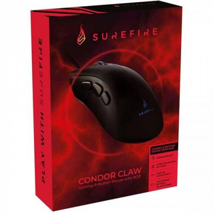 Mouse Optic SureFire by Verbatim Condor Claw, USB, Black