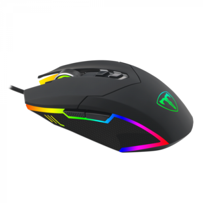 Mouse Optic T-Dagger Lieutenant, RGB LED, USB, Black