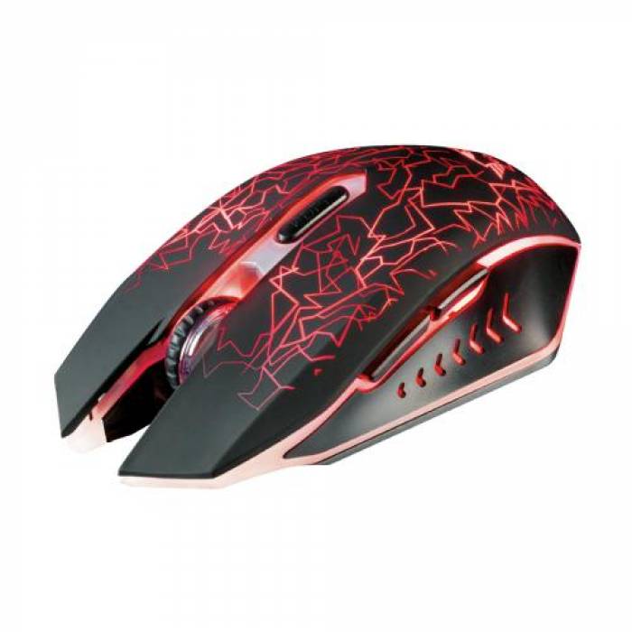 Mouse Optic Trust GXT 107 Izza, RGB LED, USB Wireless, Black