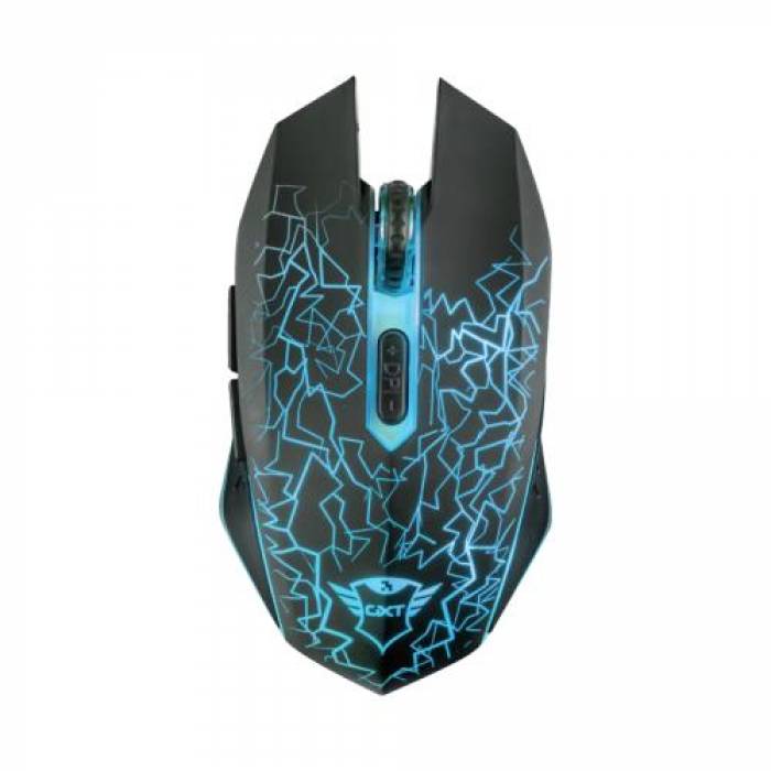 Mouse Optic Trust GXT 107 Izza, RGB LED, USB Wireless, Black