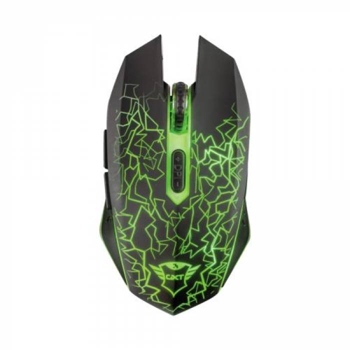 Mouse Optic Trust GXT 107 Izza, RGB LED, USB Wireless, Black