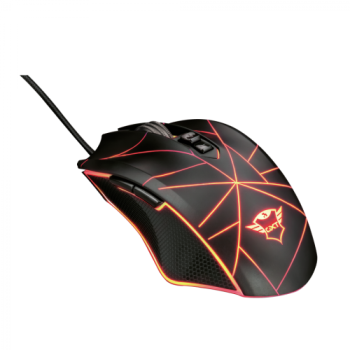 Mouse Optic Trust GXT 160 Ture RGB, USB, Black