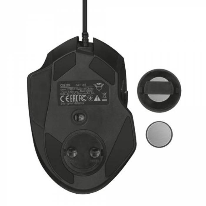 Mouse Optic Trust GXT 165 Celox, RGB LED, USB, Black