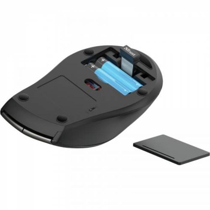 Mouse Optic Trust Kuza, USB Wireless, Black