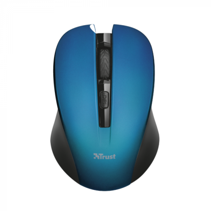 Mouse Optic Trust Mydo Silent Click Wi, USB Wireless, Blue