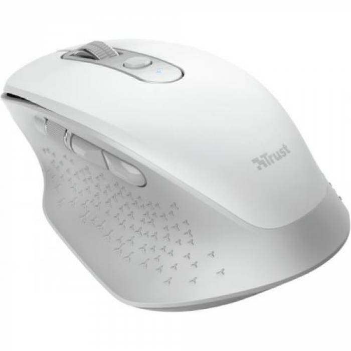 Mouse Optic Trust Ozaa Rechargeable, USB Wireless, White
