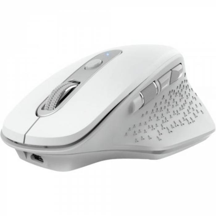 Mouse Optic Trust Ozaa Rechargeable, USB Wireless, White