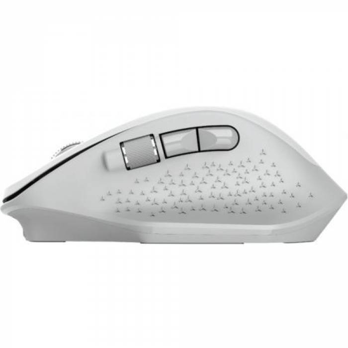 Mouse Optic Trust Ozaa Rechargeable, USB Wireless, White