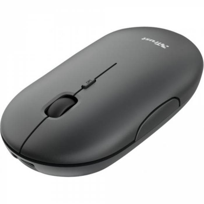 Mouse Optic Trust Puck Rechargeable, USB Wireless, Black