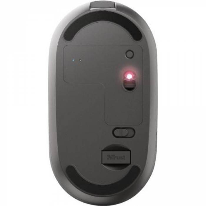 Mouse Optic Trust Puck Rechargeable, USB Wireless, Black
