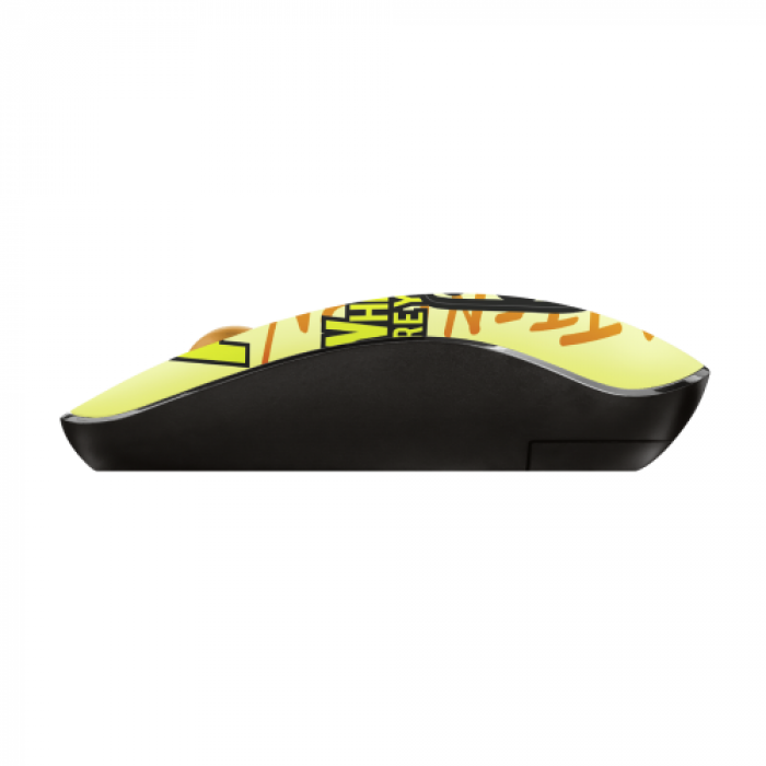 Mouse Optic Trust Sketch Silent Click, USB Wireless, Yellow