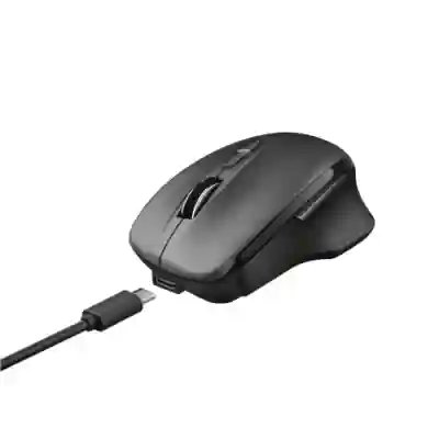 Mouse Optic Trust Themo Rechargeable, USB Wireless, Black
