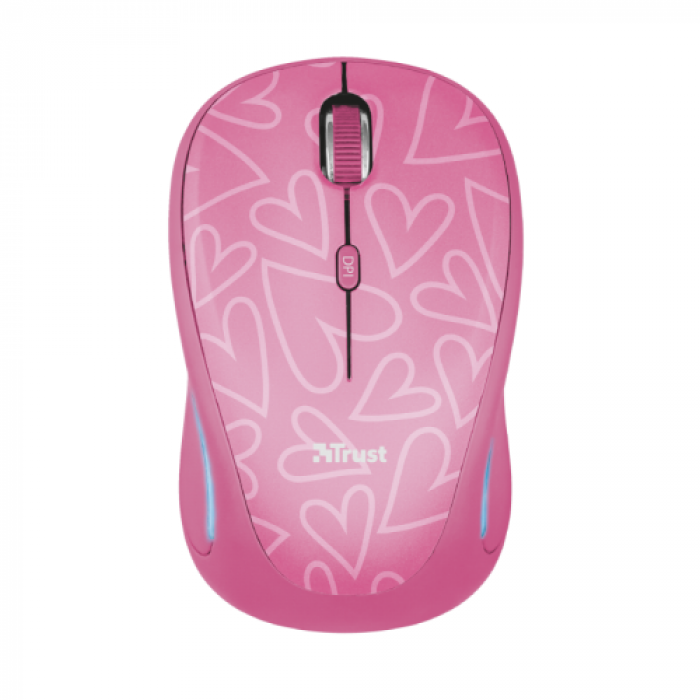 Mouse Optic Trust Yvi FX, USB Wireless, Pink