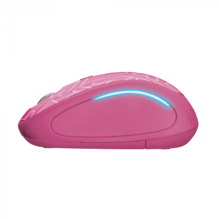 Mouse Optic Trust Yvi FX, USB Wireless, Pink