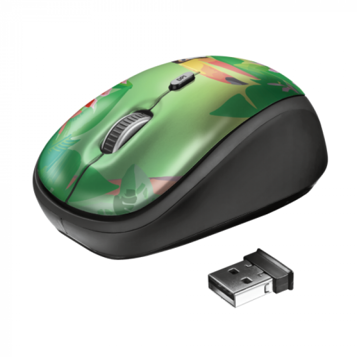 Mouse Optic Trust Yvi, USB Wireless, Toucan