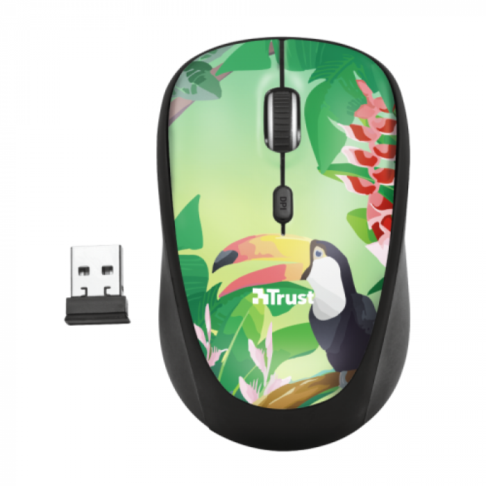 Mouse Optic Trust Yvi, USB Wireless, Toucan