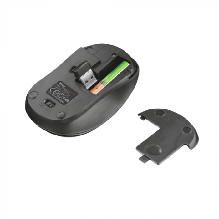 Mouse Optic Trust Ziva, USB Wireless, Black