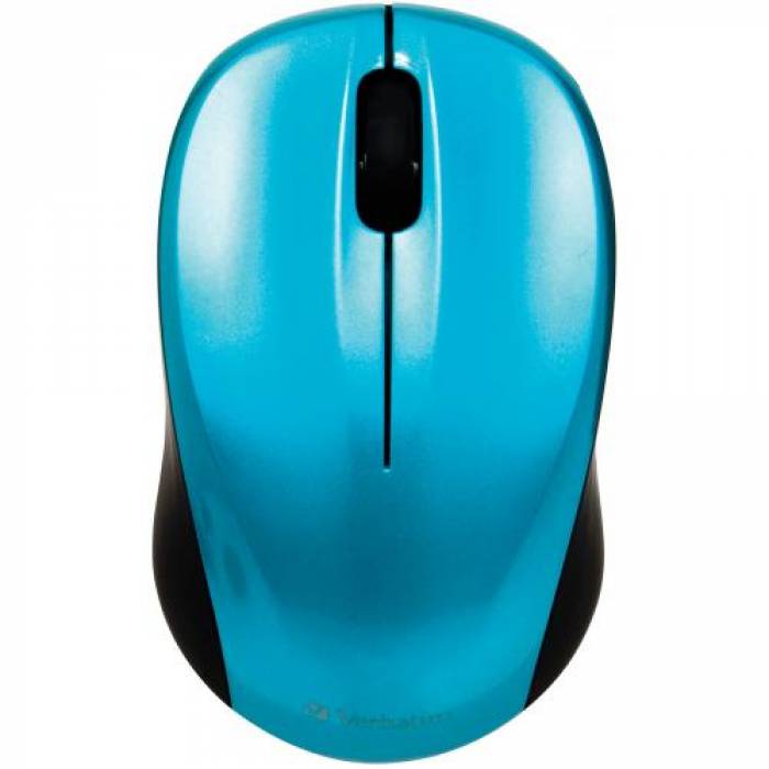 Mouse Optic Verbatim Go Nano, USB Wireless, Blue