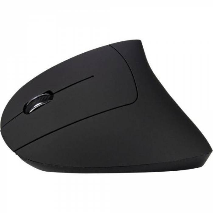 Mouse Optic Vertical Inter-Tech Eterno KM-206L, USB Wireless, Black