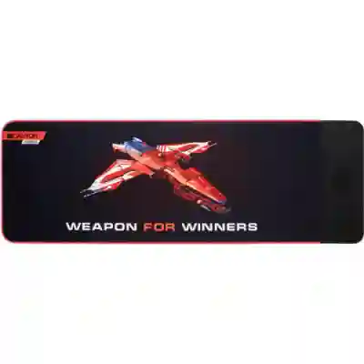 Mouse Pad Canyon CND-CMPW7 RGB, Black-Red